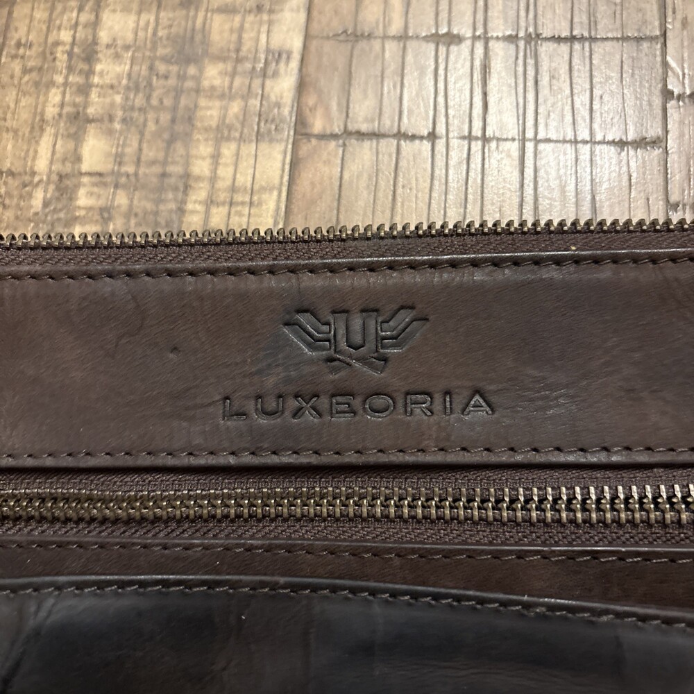 Luxeoria Brown Leather Cross Body Bag - Picture 4 of 8